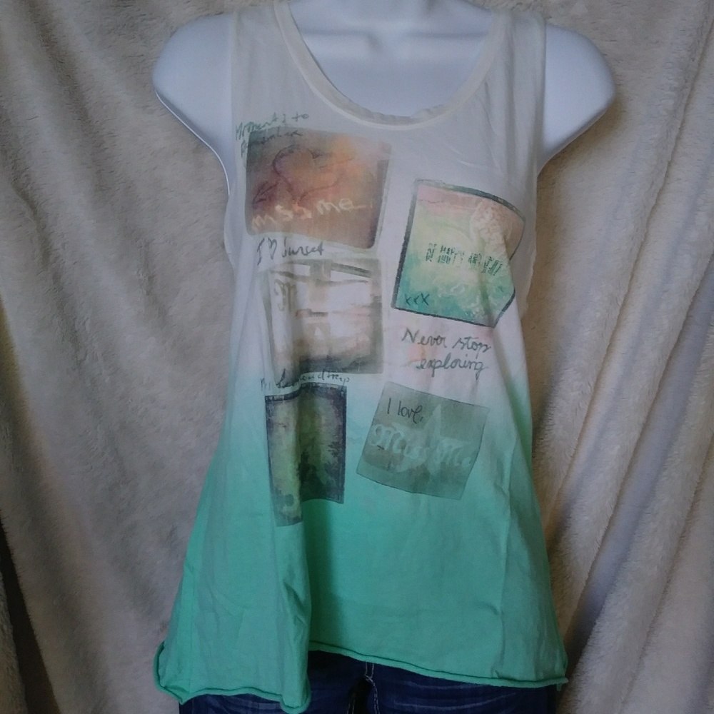 Miss Me womens offwhite tank top